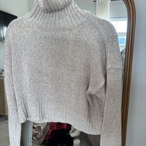 Brave Soul Women's Beige Turtleneck Sweater